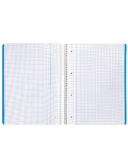 Cuaderno espiral liderpapel a4 micro smart tapa blanda 80h 75gr cuadro 5mm doble margen 4 taladros colores