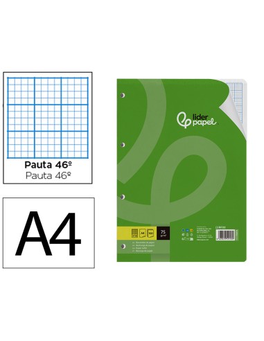 Recambio liderpapel a4 100 hojas 75gr rayado...