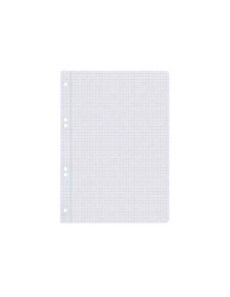 Recambio liderpapel a5 100 hojas 75gr cuadro 3mm con margen 6 taladros