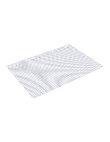 Recambio liderpapel a5 100 hojas 75gr cuadro 3mm con margen 6 taladros