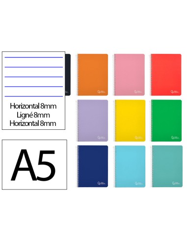 Cuaderno espiral liderpapel a5 witty tapa dura...