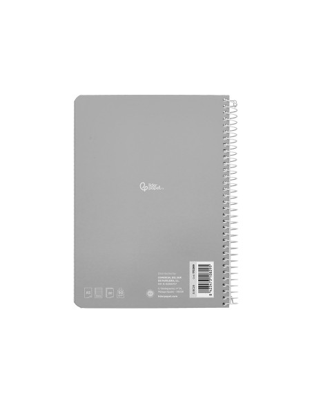 Cuaderno espiral liderpapel a5 witty tapa dura 80h 90gr rayado horizontal 8mm con margen colores surtidos