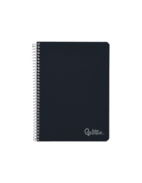 Cuaderno espiral liderpapel a5 witty tapa dura 80h 90gr cuadro 4mm con margen color negro