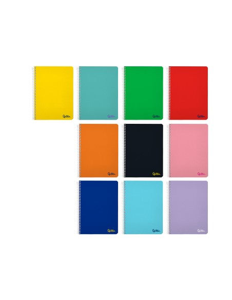 Cuaderno espiral liderpapel a5 smart tapa blanda 80h 75gr rayado nº46 colores surtidos
