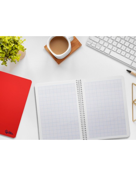 Cuaderno espiral liderpapel a5 smart tapa blanda 80h 75gr rayado nº46 colores surtidos