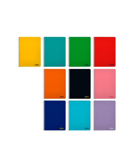 Cuaderno espiral liderpapel a5 smart tapa blanda 80h 75gr liso sin margen colores surtidos