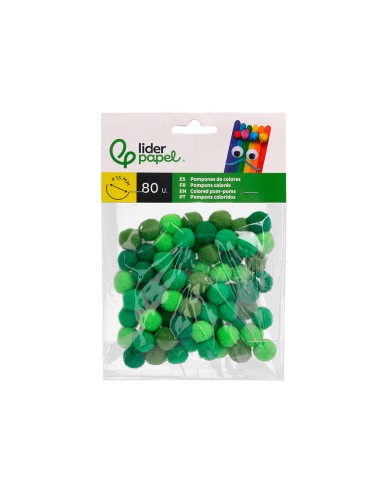 Pompones de colores liderpapel 1,5 cm...
