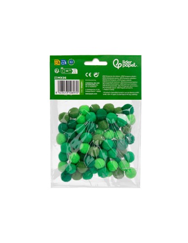 Pompones de colores liderpapel 1,5 cm...