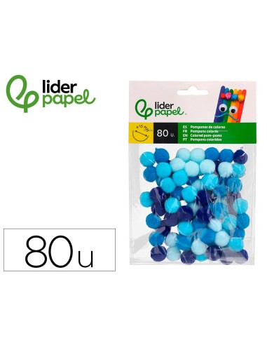 Pompones de colores liderpapel 1,5 cm...