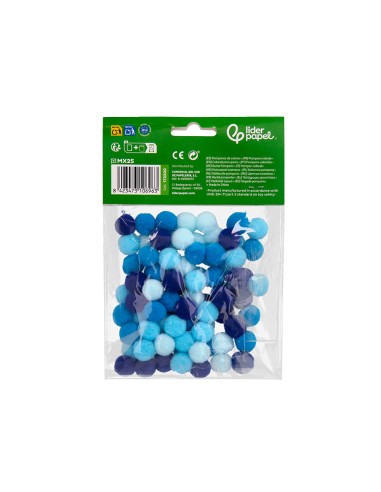 Pompones de colores liderpapel 1,5 cm...