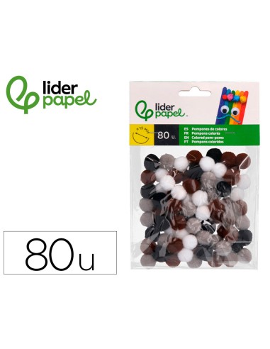 Pompones de colores liderpapel 1,5 cm...