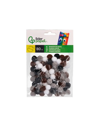 Pompones de colores liderpapel 1,5 cm...