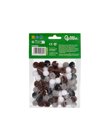 Pompones de colores liderpapel 1,5 cm...