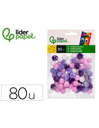 Pompones de colores liderpapel 1,5 cm...