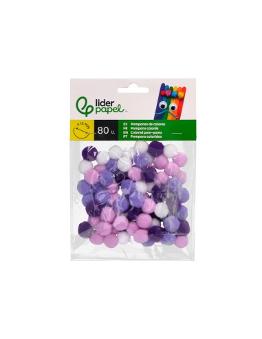 Pompones de colores liderpapel 1,5 cm...