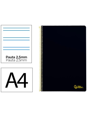 Cuaderno espiral liderpapel a4 smart tapa...