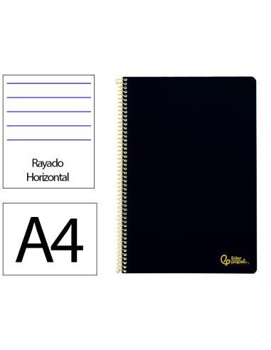 Cuaderno espiral liderpapel a4 smart tapa...