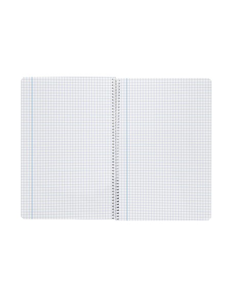 Cuaderno espiral liderpapel a4 smart tapa blanda 80h 75gr cuadro 4mm con margen color violeta
