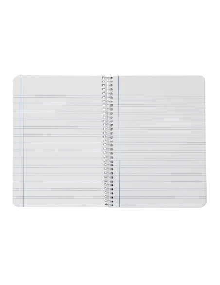 Cuaderno espiral liderpapel a4 smart tapa blanda 80h 75gr pauta 3,5mm con margen colores surtidos