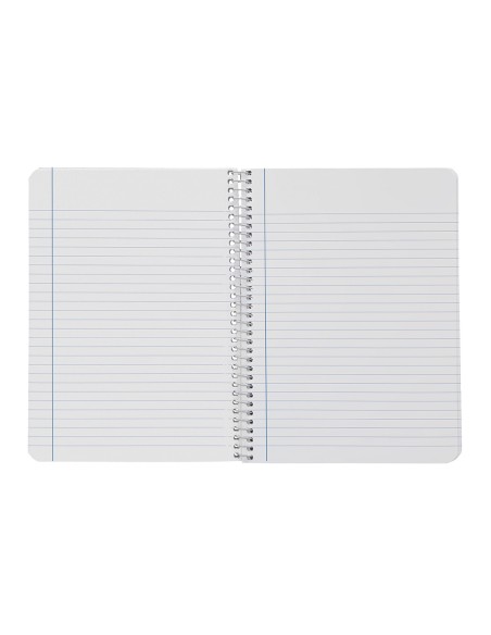 Cuaderno espiral liderpapel a4 smart tapa blanda 80h 75gr horizontal 8mm con margen colores surtidos