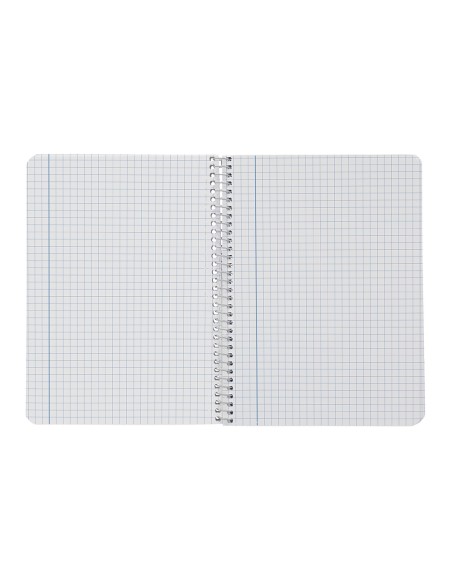 Cuaderno espiral liderpapel a4 smart tapa blanda 80h 75gr cuadro 6 mm con margen colores surtidos