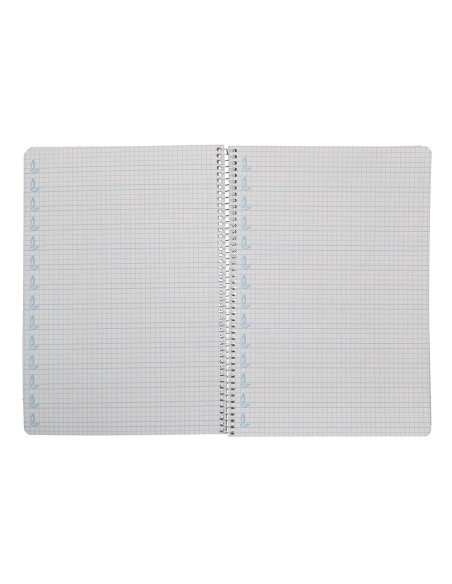 Cuaderno espiral liderpapel a4 pautaguia tapa blanda 80h 75gr cuadro pautado 5mm color lila