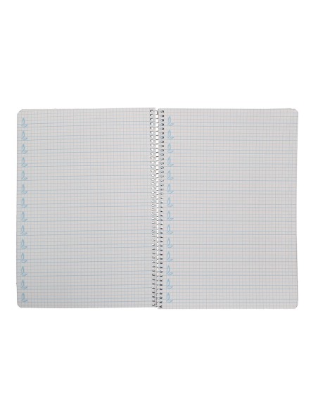 Cuaderno espiral liderpapel a4 pautaguia tapa blanda 80h 75gr cuadro pautado 5mm color amarillo