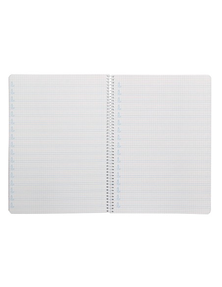 Cuaderno espiral liderpapel a4 pautaguia tapa blanda 80h 75gr cuadro pautado 4mm color azul
