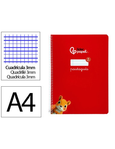 Cuaderno espiral liderpapel a4 pautaguia tapa...