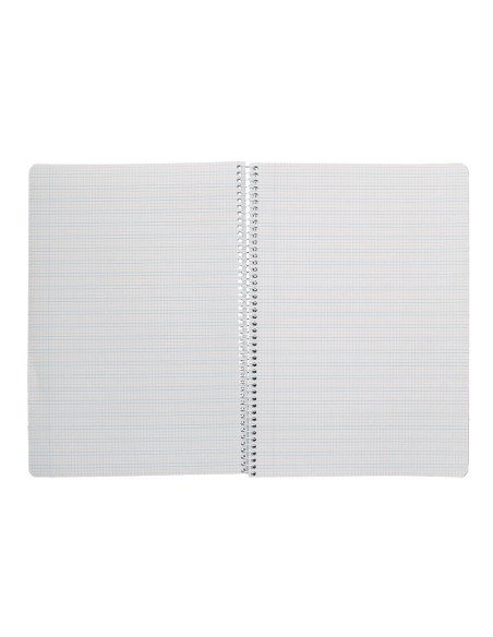 Cuaderno espiral liderpapel a4 pautaguia tapa blanda 80h 75gr cuadro pautado 3mm color azul