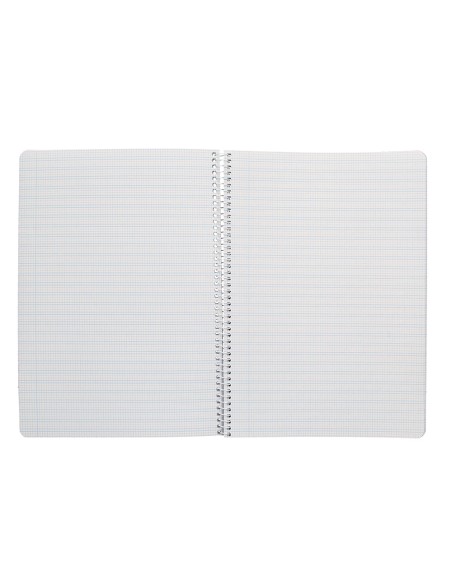 Cuaderno espiral liderpapel a4 pautaguia tapa blanda 80h 75gr cuadro pautado 2,5mm color lila
