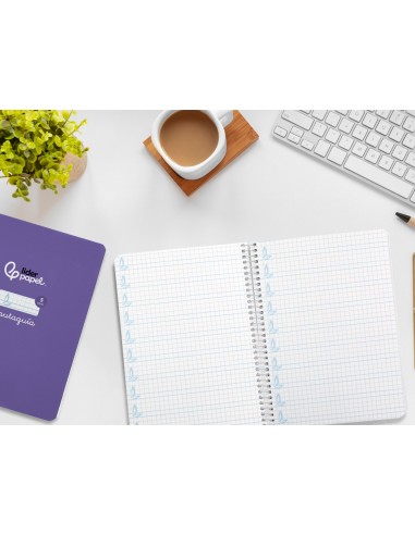 Cuaderno espiral liderpapel a5 pautaguia tapa...