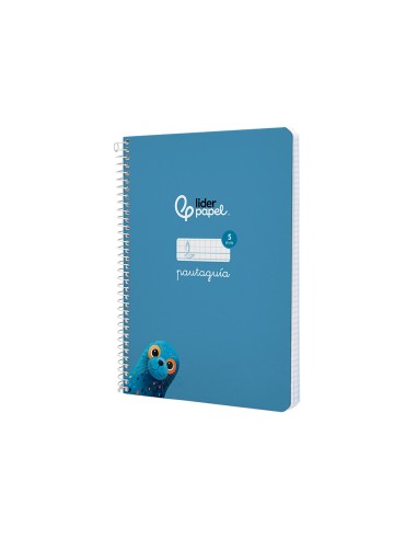 Cuaderno espiral liderpapel a5 pautaguia tapa...
