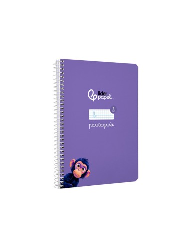 Cuaderno espiral liderpapel a5 pautaguia tapa...