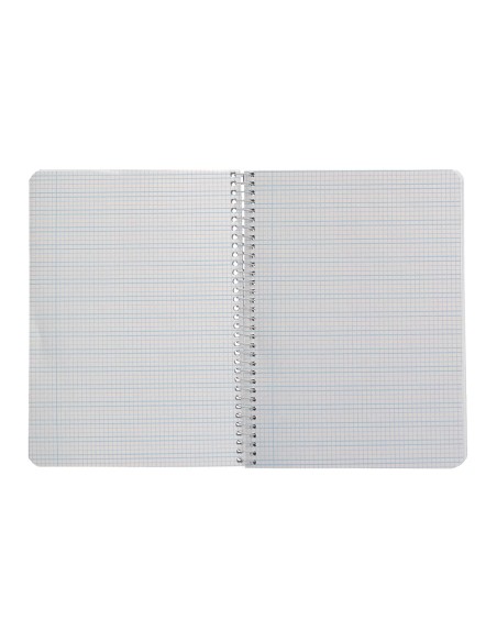 Cuaderno espiral liderpapel a5 pautaguia tapa dura 80h 90 gr cuadro pautado 3mm color verde