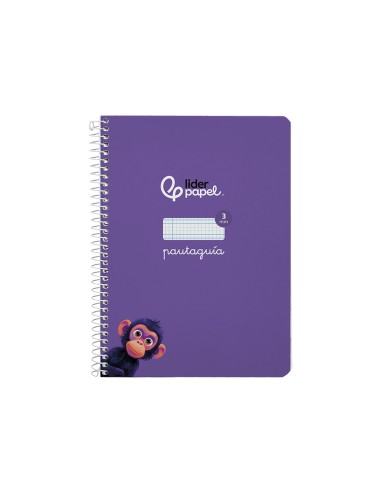 Cuaderno espiral liderpapel a5 pautaguia tapa...