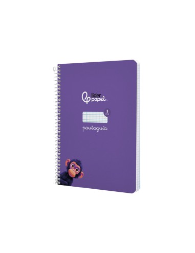 Cuaderno espiral liderpapel a5 pautaguia tapa...