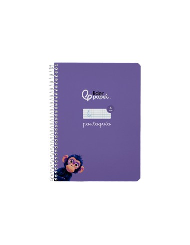 Cuaderno espiral liderpapel a5 pautaguia tapa...