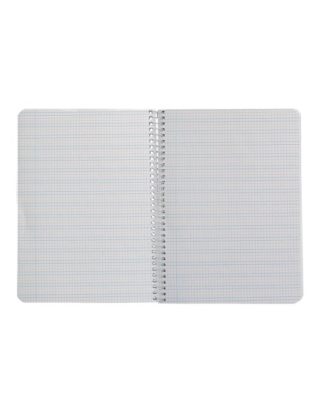 Cuaderno espiral liderpapel a5 pautaguia tapa blanda 40h 75gr cuadro pautado 2,5mm color azul