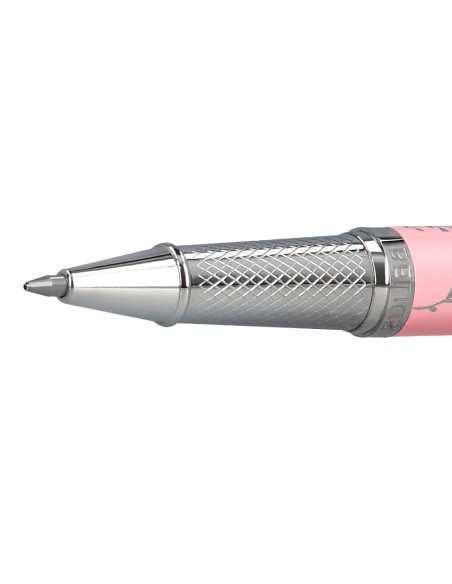 Roller belius bella aluminio color rosa diseño plateado relieve tinta color negro caja de diseño