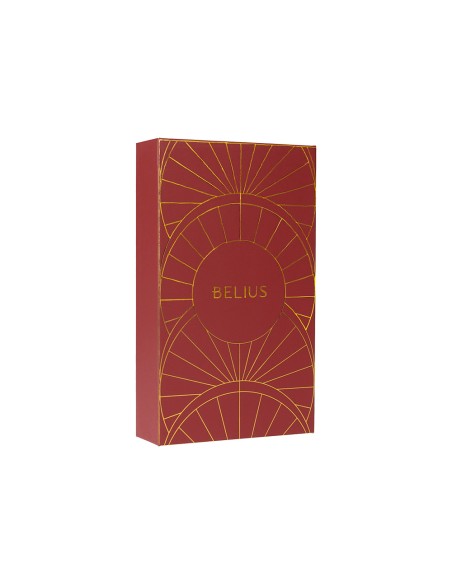 Pluma y estuche belius soiree color art deco granate y dorado tinta azul caja de diseño