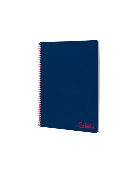 Cuaderno espiral liderpapel a4 wonder tapa plastico 80h 90gr pauta ancha 3,5mm con margen color azul marino