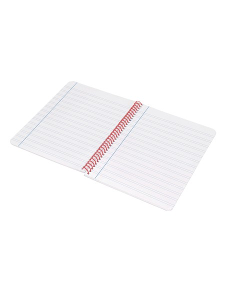 Cuaderno espiral liderpapel a4 wonder tapa plastico 80h 90gr pauta ancha 3,5mm con margen color azul marino
