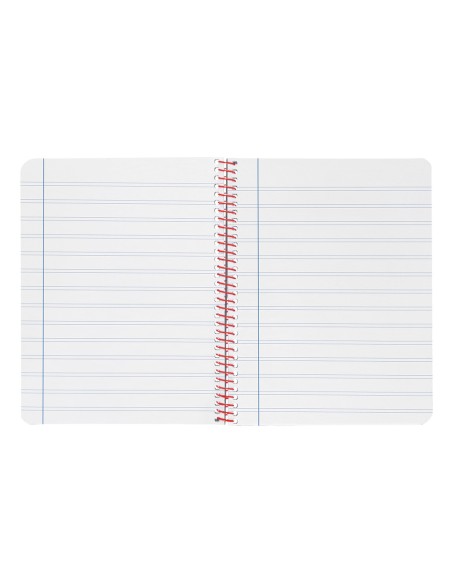 Cuaderno espiral liderpapel a4 wonder tapa plastico 80h 90gr pauta estrecha 2,5mm con margen color azul marino
