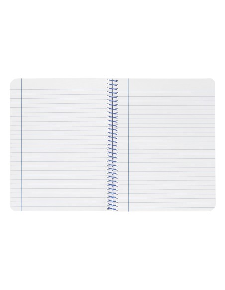 Cuaderno espiral liderpapel a4 wonder tapa plastico 80h 90gr rayado horizontal con margen color amarillo