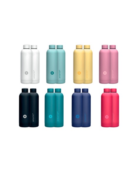 Botella antartik isotermica acero inoxidable libre de bpa 500ml expositor con 8 botellas