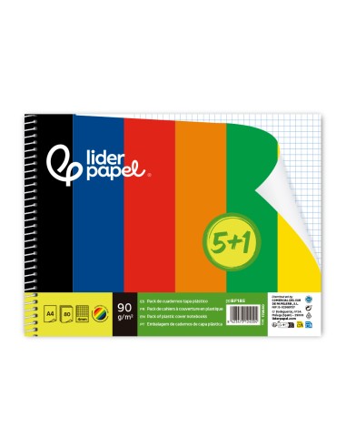 Cuaderno espiral liderpapel a4 wonder tapa...