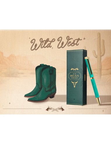 Boligrafo belius wild west aluminio color verde...