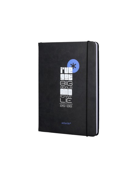 Agenda escolar antartik 25-26 encuadernada go! simil piel negro semana vista a5 bilingüepapel fsc 80 gr