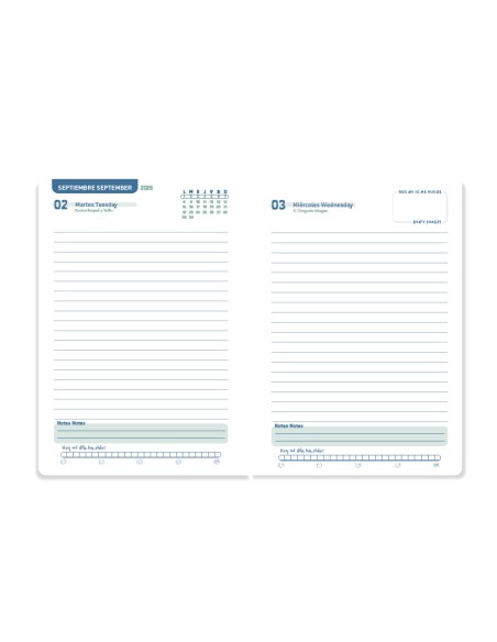 Agenda escolar liderpapel 25-26 espiral classic rosa diapagina a5 bilingüe papel fsc 70 gr